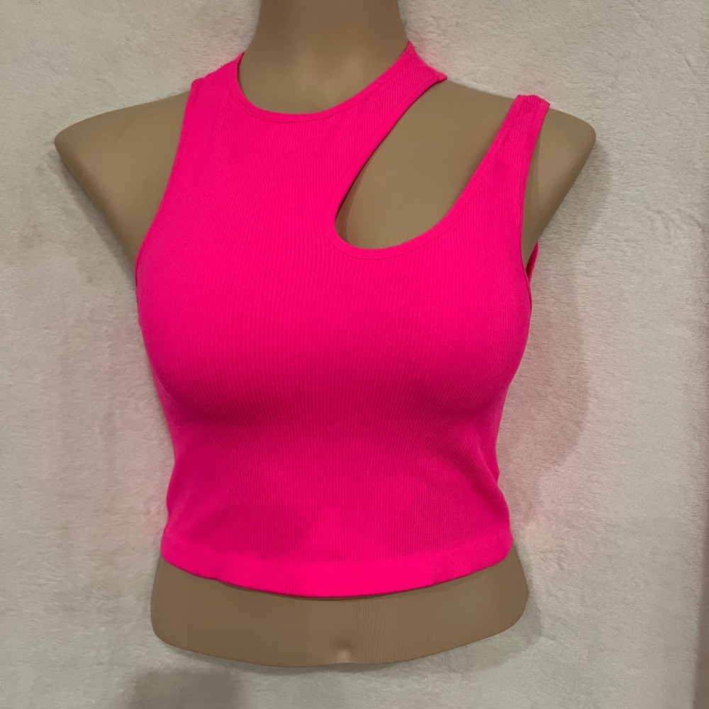 Pink gym top